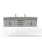 Castello Usa Nile 72" Wall Mounted  Gray Vanity With Gray Top And Gold Handles CB-MC-72G-GLD-2053-GR - alternate 1